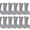 12 Pack Mens Gray K, variant on Mens Diabetic Neuropathy Edema Socks, Cotton Crew, Ankle Medical Sock, Size 10-13