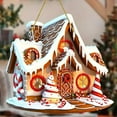 thumbnail image 6 of Meggemo Christmas Gingerbread House Hanging Ornaments Wall Tree Decor Pendants for Home Mantle Holiday Seasonal Celebrations, 6 of 6