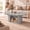 Gray, variant on Lacoo Extendable Oval Coffee Table with Storage, Fluted Base with Cubby for Living Room, Den, Brown