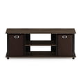 thumbnail image 2 of Furinno 13054 Econ Entertainment Center w/Storage Bins, Columbia Walnut/Black/Dark Brown, 2 of 5
