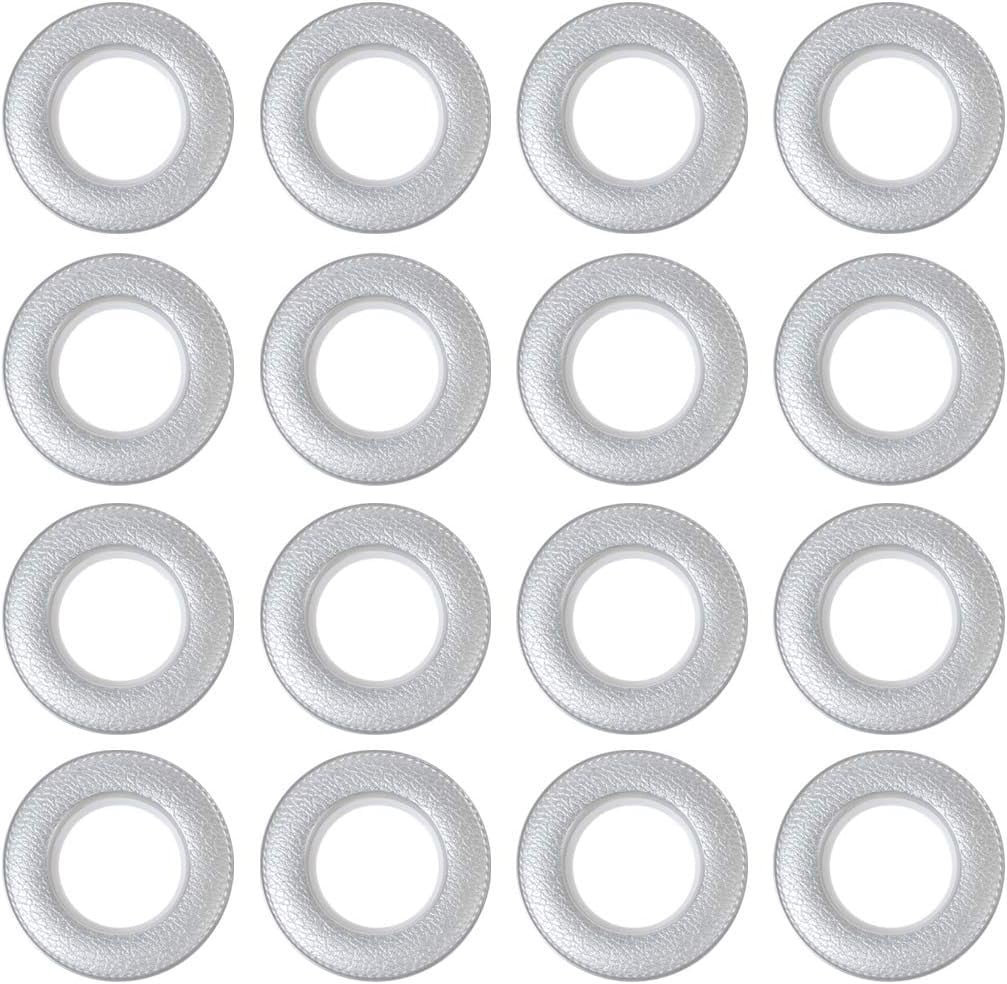 Saim 16 Pack Curtain Grommets Eyelet Rings Plastic Inner Diameter 1.65 Inch for Window Shower