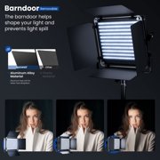 Neewer 2-Pack Bi-Color 660 LED Video Light Kit, 3200-5600K CRI96+, Dimmable, with Barndoor & 75 Stands, for Studio