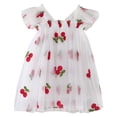 thumbnail image 1 of WEAIXIMIUNG Belles Robes pour Filles 12 Tout-Petits Filles Manches Volantes Robe Brodée Cerise Robes de Fête Vêtements, 1 of 9