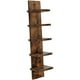 thumbnail image 4 of Estante de almacenamiento de pared de madera de 5 niveles, diseño vertical, accesorios, ahorro de espacio, instalación rápida, versátil, 18,3 x 14 x Marrón, 4 of 8
