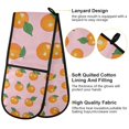 thumbnail image 2 of Yayeee Double Oven Mitt Kitchen Heat Resistant Baking 35" x7" Quilted Glove, Cute Oranges, 2 of 6