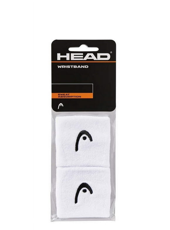 HEAD Wristbands, Ideal for Racquet Sports, 2-Pack, White