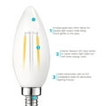 thumbnail image 6 of Luxrite E12 LED Chandelier Frosted Light Bulbs, Dimmable, 40 Watt Equivalent, 2700K Warm White, 360 Lumens, Blunt Tip, 16-Pack, 6 of 8