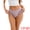 Beige, variant on Women's Lace Trim Lightweight Panties Mid-Waisted Thongs Briefs Black L