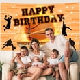 thumbnail image 5 of Mocsicka Basketball Birthday Backdrop Sports Theme Birthday Banner Basketball Photo Booth Background, 5 of 7