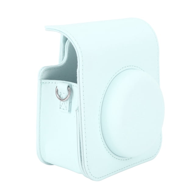 Mini Instant Camera Protective Bag PU Camera Case with Detachable Top Cover Adjustable Shoulder Strap for Mini 12