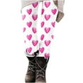 thumbnail image 6 of Feancey Clearance Sales Valentines Day High Waisted Leggings for Women Soft Stretchy Tummy Control Yoga Pants Cute Heart Print Seamless Skinny Tights Pink XL, 6 of 8