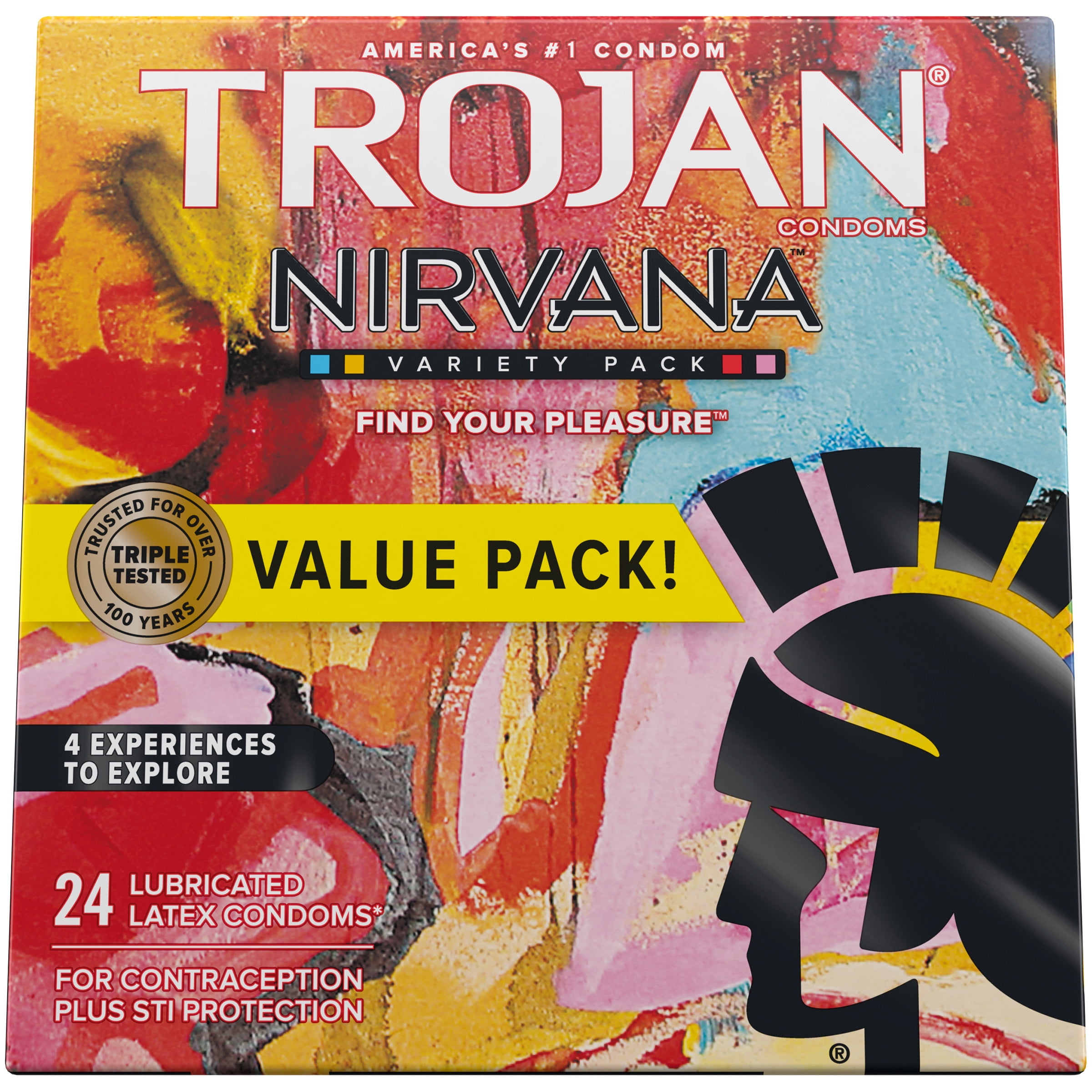 Trojan Nirvana Collection Variety Pack Condoms 24 count