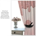 thumbnail image 5 of Rose Gold Eyelash Rod Pocket Blackout Curtains for Bedroom - Modern Feminine Makeup Themed Dripping Glitter Print Window Drapes,Thermal Insulated Room Darkening Curtains 42x63in, 5 of 6