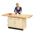 thumbnail image 1 of 2-Station Workbench w Locking Drawers (w 1 Vises), 1 of 2