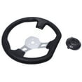 thumbnail image 2 of QUMONIN 270mm PU Replacement Steering Wheel for Buggy Go-kart (Black), 2 of 8
