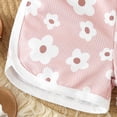 thumbnail image 5 of Tfken Summer Jumpsuit For Girls Sleeveless Spaghetti Strap Square Neck Floral Print Onesie Trendy Baby Soft Bodysuit Pink Size 18-24 Months, 5 of 5
