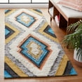 thumbnail image 2 of SAFAVIEH Kenya Vana Diamond Runner Rug, Black/Ivory, 2'3" x 8', 2 of 8