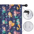thumbnail image 4 of Blackout Kids Curtains,Dark Blue Mermaid Princess Pattern Childrens Insulated Curtains Set Of 2,Bedroom Essentials,Toddler Room Decor 42"x84", 4 of 5