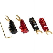 Parts Express 5/16" Spade Terminal with Dual Set Screws and Poly Carbonate Shell 2 Pair