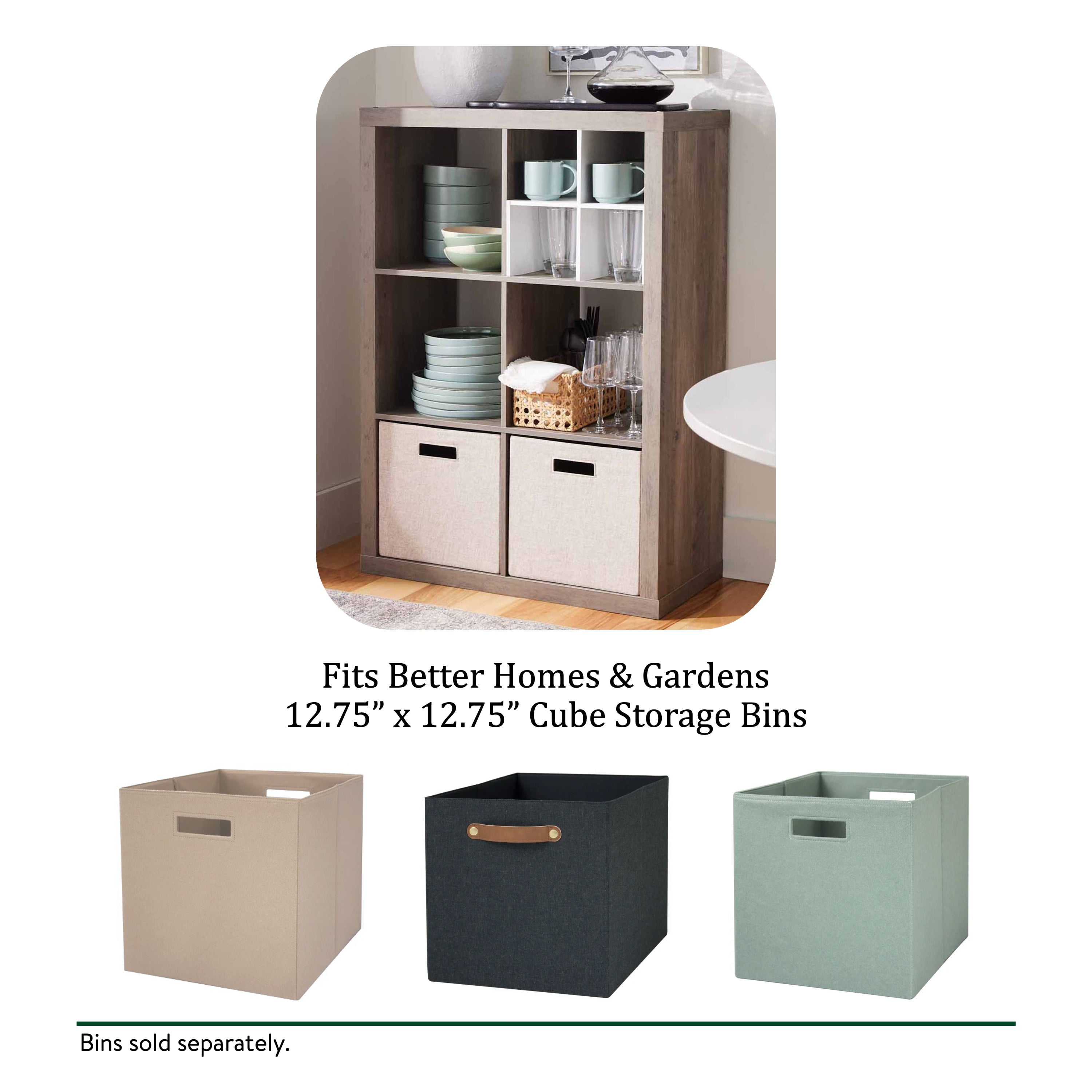 Better Homes & Gardens 6 Cube Storage Organizer, Rustic Gray