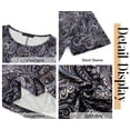 thumbnail image 6 of Fantaslook Plus Size Womens Tunic Tops Short Sleeve Casual Floral Shirts Swing Flare Dressy Blouses, 6 of 7