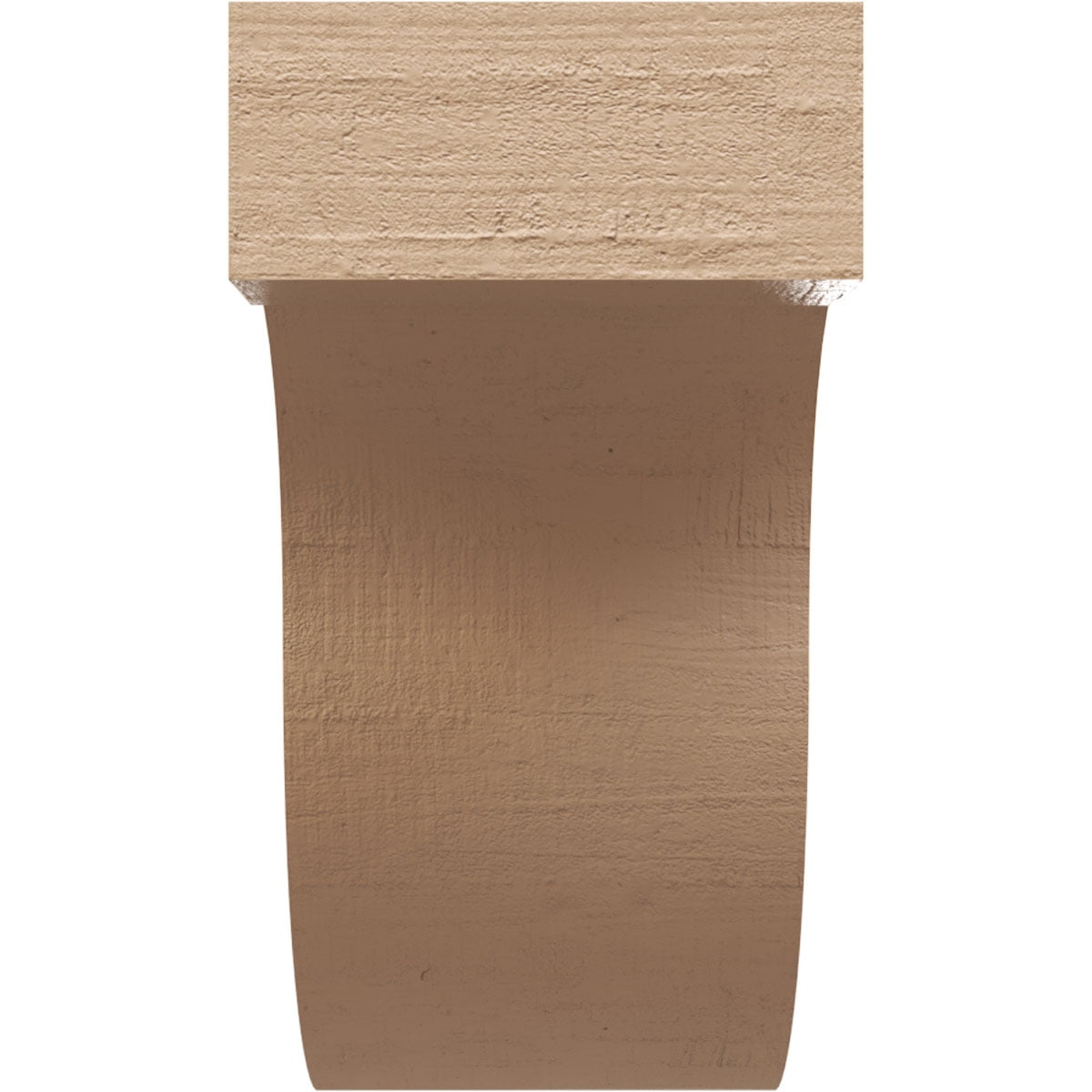 3"W x 6"D x 6"H Classic Del Monte Rough Cedar Woodgrain TimberThane Corbel, Primed Tan