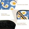 thumbnail image 5 of FORMRS Makeup Bag Travel Cosmetic Organizer for Women Fold Flat Zipper Pouch with Handle, Cute Fried Eggs, 5 of 8