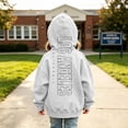 thumbnail image 2 of SJLDQY Girl's Hoodies Casual Hooded Sweatshirt Long Sleeve Letter Graphic Pullover Tops Size 5-6 Years, 2 of 5