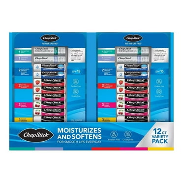 ChapStick Lip Moisturizer and Total Hydration Variety Pack (12 Count)