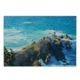 thumbnail image 3 of Country Cutting Board, Aerial View of Australian Cliffs by the Sea with Waves High Destination of Nature, Decorative Tempered Glass Cutting and Serving Board, Small Size, Navy Brown, by Ambesonne, 3 of 5