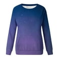 thumbnail image 5 of Busydd Womens Sweatshirts Gradient Color Crewneck Sweatshirts Long Sleeve Shirts for Women Casual Loose Oversized Hoodie Pullover Tops Fashion Fall Clothes with Pocket, 5 of 5