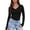 Black, variant on MOYIKO Slim Fitted Long Sleeve Shirts for Women Lace V Neck Tops Tight Fall Outfits Basic Tees