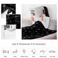 thumbnail image 4 of Christmas Cute Snowman Throw Flannel Blanket 40x60In Snowflakes Winter Black Texture Super Soft Cozy Bed Blanket, Lightweight Plush Fuzzy Bed Throw for Bedroom Sofa Couch Living Room, 4 of 4