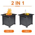thumbnail image 5 of Singlyfire 28 inch Propane Fire Pit Table Outdoor Firepit Propane 50000BTU Smokeless Wicker Steel, 5 of 9