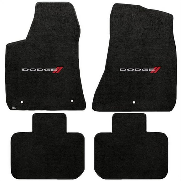 Lloyd Mats Charger 2011-On RWD 4Pc MATS Ebony Velourtex Dodge Logo 620033