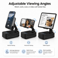 thumbnail image 5 of JDMEOPD Cell Phone Stand Speaker, Induction Audio Amplifier with Foldable Phone Holder, 2000mAh Power Bank, Black, 5 of 9
