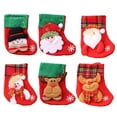 thumbnail image 7 of LOLIPPYY Christmas Stockings Set of 6 Small Hanging Decorations for Tree, Fireplace, Wall, Door and Candy Bags, 7 of 7