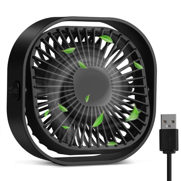 Ventilador de escritorio USB RJVW, pequeño ventilador de mesa portátil de 4 pulgadas y 3 velocidades