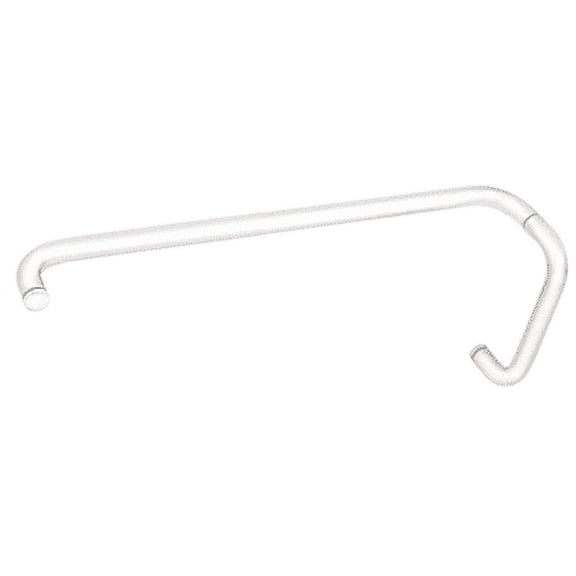 CRL BMNW8X24W White 8" Pull Handle and 24" Towel Bar BM Series Combination Without Metal Washers