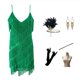 thumbnail image 1 of Conjunto vintage sexy con borlas y tirantes para mujer, tallas grandes S-3XL, vestido de noche con lentejuelas, 1 of 6