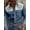 Blue, variant on Men's Western Shirts Long Sleeve Embroideres Cowboy Shirts Casual Button Down Shirt With Pocket Green 3XL