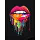 thumbnail image 4 of Camiseta Para Mujer De Verano Cuello RedondoColorful Lips Print T-Shirt, Crew Neck Short Sleeve T-Shirt, Casual Sport Tops, Women's ClothingFather's Day, Mother's Day, New Year, Spring Festival, Val, 4 of 8