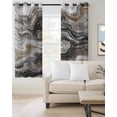 thumbnail image 2 of Black Marble Blackout Curtains 54 Inches Long for Bedroom, Retro Chic Abstract Mottled Texture Art Thermal Insulated Room Darkening Black Out Window Curtain Panels Grommet Drapes for Living Room, 2 of 8