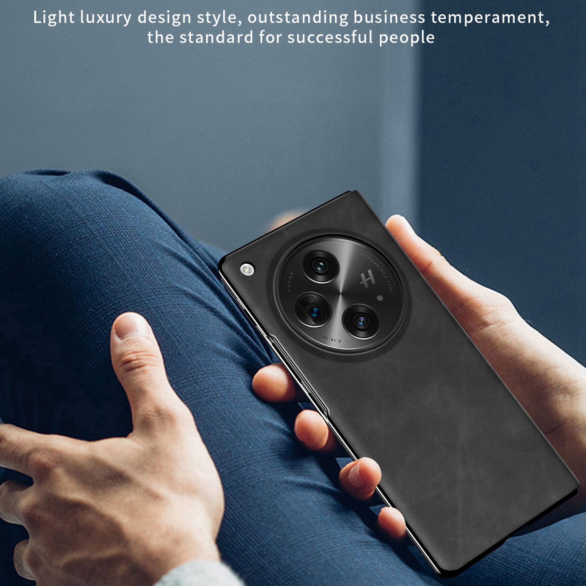 for One Plus Open/Oppo Find N3 Case, Premium Leather Shockproof Case Magnetic Closure Kickstand Folio Protective Phone Cover with Window View For One Plus Open/Oppo Find N3,White2