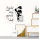 thumbnail image 1 of Girl Reading Book Vinyl Wall Sticker For Kids Room Mural Quote Decal Library Bedroom Home Decor Art Poster, 1 of 1