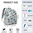 thumbnail image 6 of Cute Dachshund and Dog Footprint Backpack for School,Cute School Bag,Schoolbag with Adjustable Shoulder Straps & Padded Back,15"x11.42"x5.5", 6 of 6