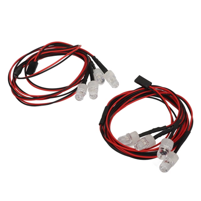 Luz LED Para Coche RC, Kit De Iluminación RC De 2 Piezas Estable 2 Rojos Y 2 Blancos De Silicona Para Modelo RC