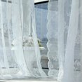 thumbnail image 3 of 2 Panels Solid Color Sheer Window Curtains Elegant Window Voile Panels Drapes Treatment for Bedroom Living Room (59 X 71 Inches), 3 of 11