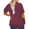 thumbnail image 4 of XCHQRTI Pumpkin Plus Size Women Tshirt Its Fall Yall Thanksgiving Short Sleeve Graphic Tees, 4 of 7