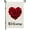 Red, variant on Valentines Day Rose Heart Garden Flag 12×18 Inch Double Sided for Outside Burlap Red Wedding Anniversary Welcome Holiday Yard Decoration
